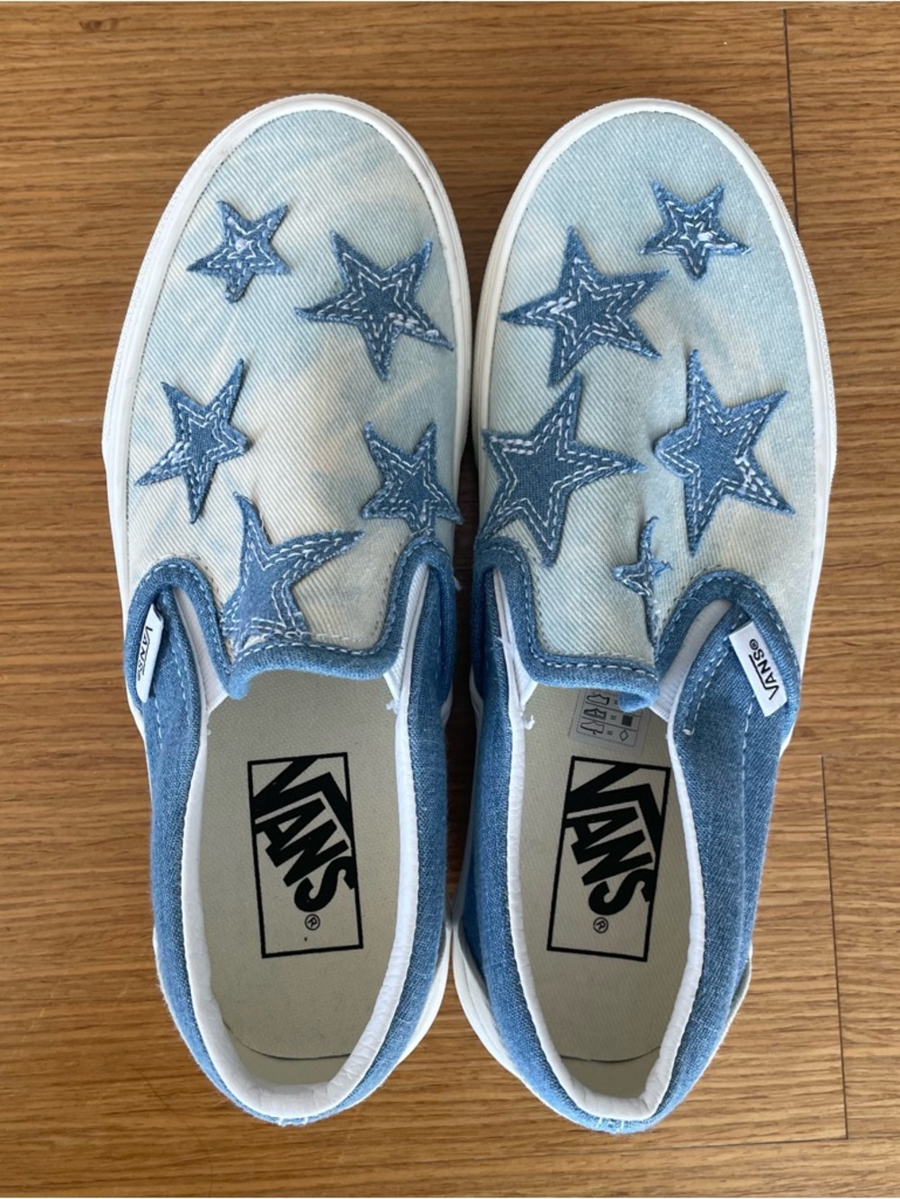 Vans Big Kids Youth Slip on Starry Night Denim Youth Size 4 or Women 5.5 NEW